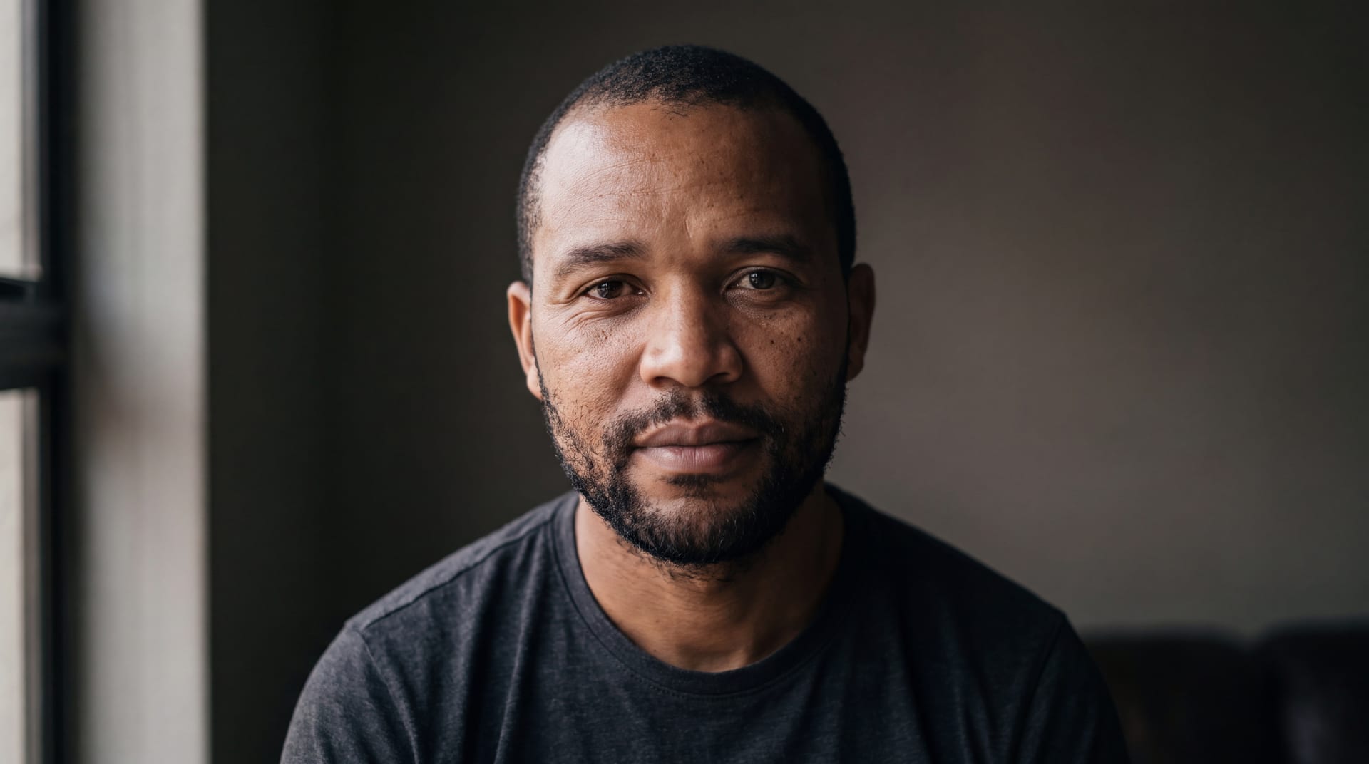 South African man looking directly at the camera